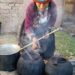 En pleine mixtures à Chinchero.