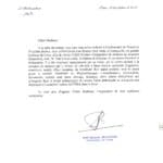 Lettre de l'ambassadeur de France